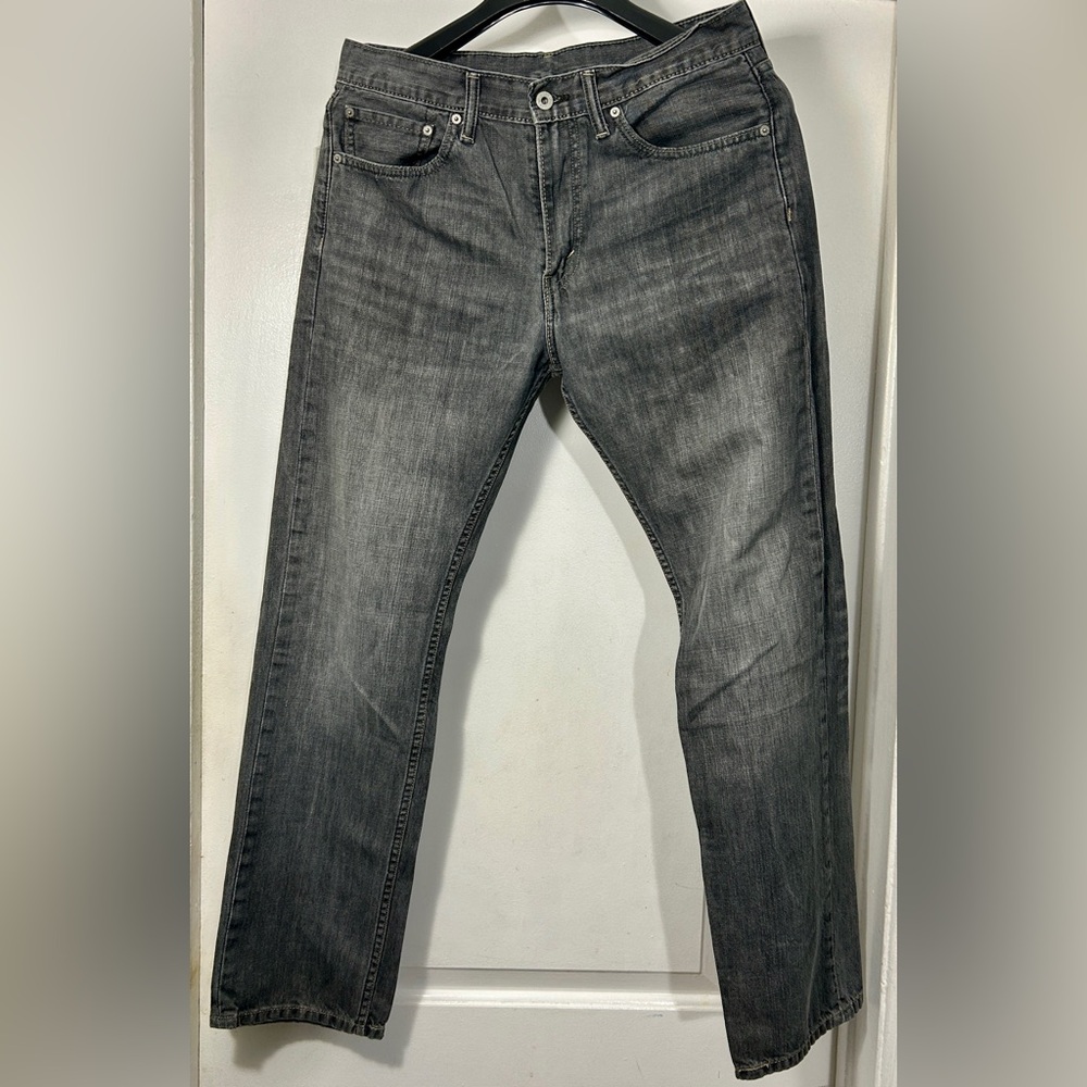 Levi’s 505 Men’s Straight Leg Jeans Dark Gray Wash W32 L32